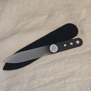 Czech Glass Mini Glass Nail File With Crystal Accents